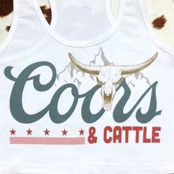 Coors and cattle graphic printed tank top (small-X-Large available) - Picture 2 of 2